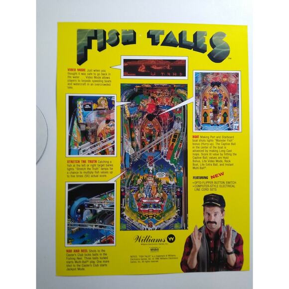 Fishtales Original Promo Plastic Coaster & Flyer Fisherman Humor 1992 Vintage - Picture 5 of 6
